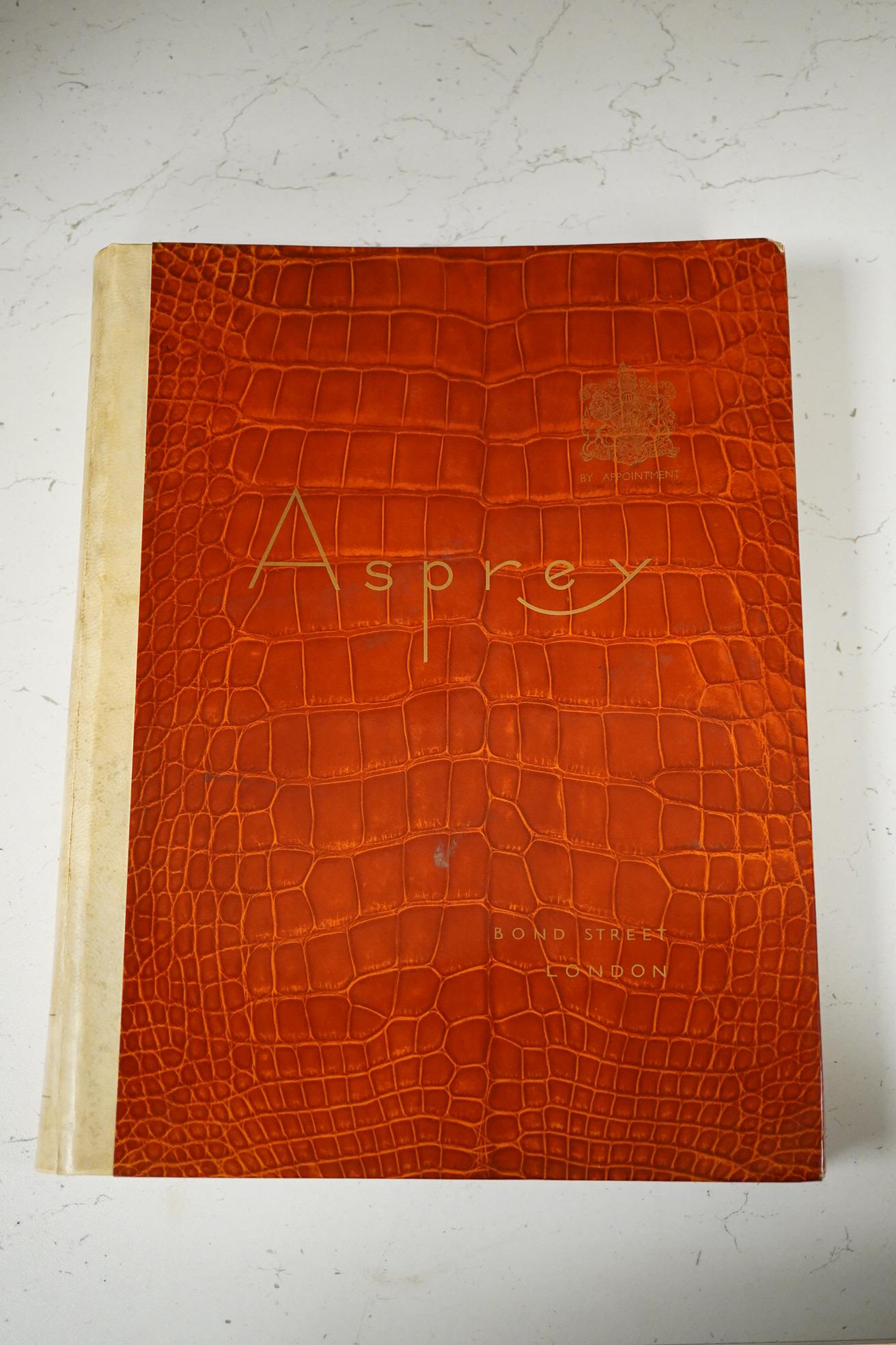 Mappin & Webb Ltd. [Catalogue]. illus. throughout (a little in colour), coloured pictorial e/ps.; original gilt cloth, 4to. (?1935); Asprey and Company Limited ... [Catalogue]. illus. throughout (num. coloured); original